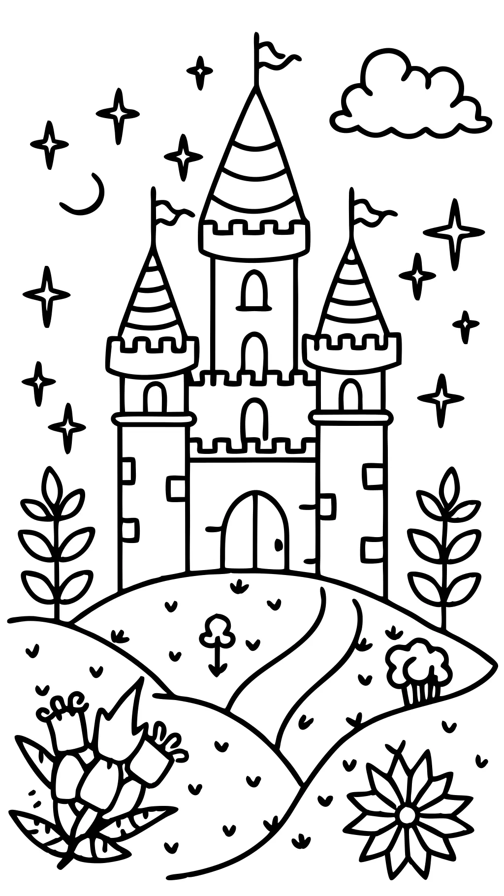 coloriage château